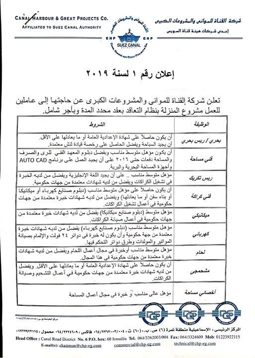 وظائف خالية لجميع المؤهلات العليا المتوسطة في شركة الموانئ والمشروعات لمختلف التخصصات
