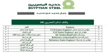 وظائف 2019 لحديد المصريين لجميع التخصصات راتب 5000 ج